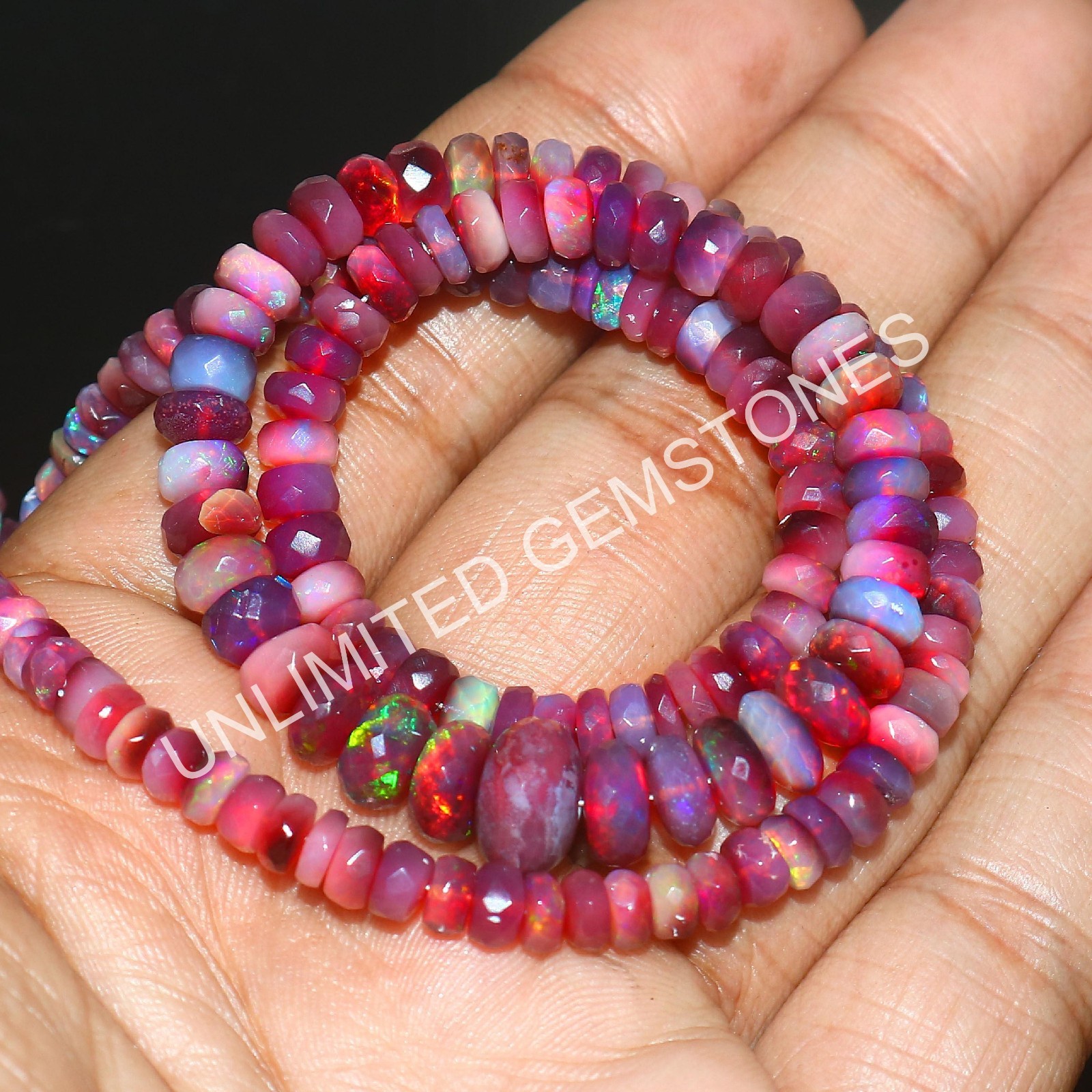 Natural Opal Beads Rondelle Opal Gemstone Opal Necklace Gift For Friend 709