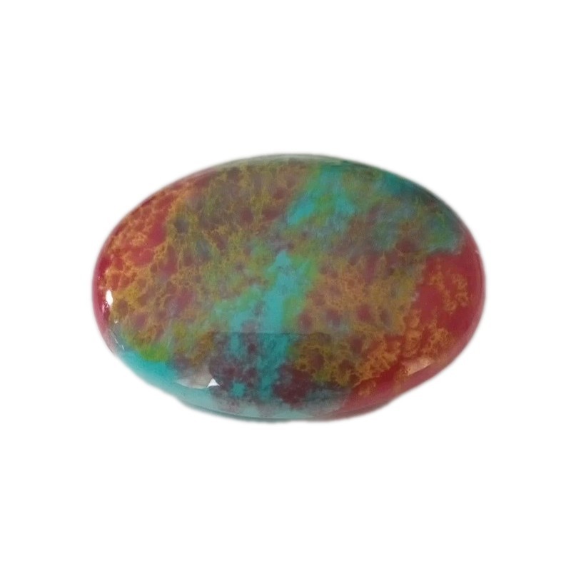 Vintage Ceramic Brooch Multicolor Abstract Design Silver Tone 1 3/4 By 1 In