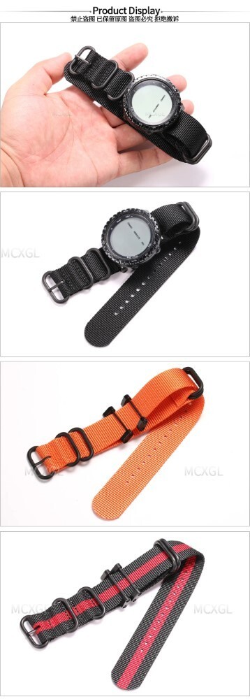 High Quality Thick Nylon Canvas Watch Strap Band Military Diver 24mm