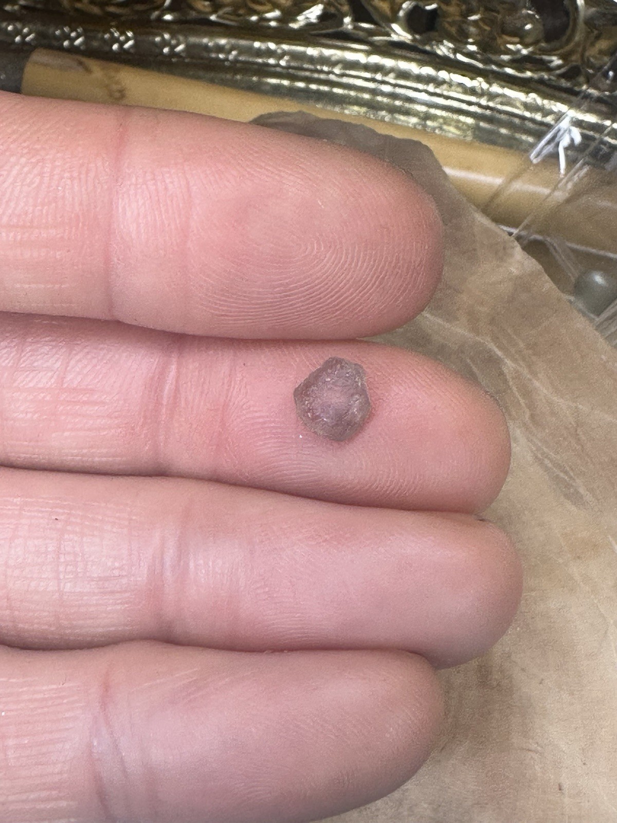 Gorgeous Natural Uncut Pink Lavendar Montana Sapphire 1.20 CT Approx 6.5x6x3 mm