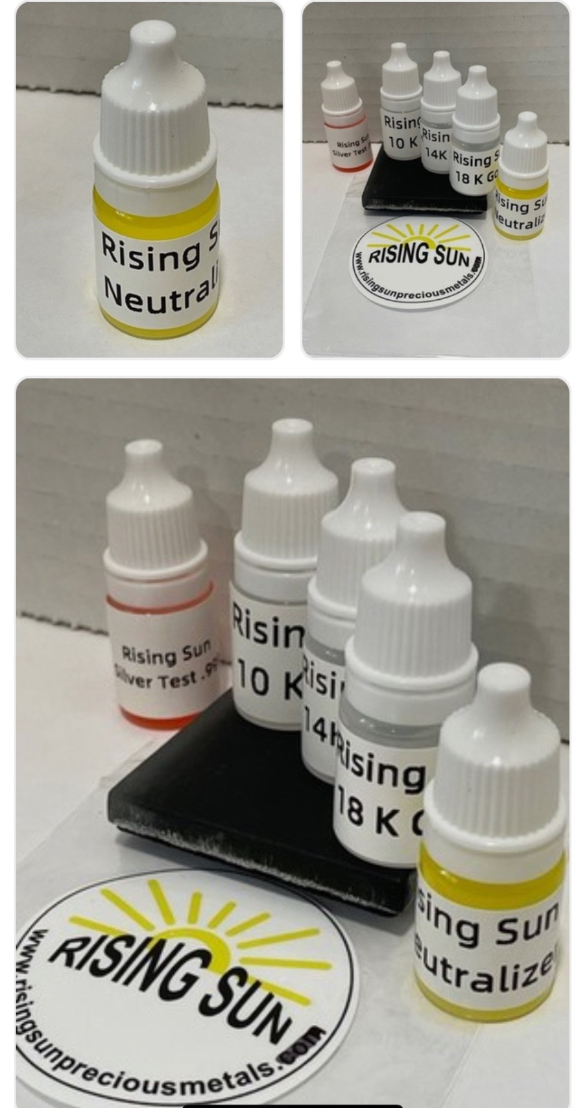 1Gold Test, Gold Test Kit, Gold Tester, Gold Acid 10K, 14K, 18K, Test Stone, a