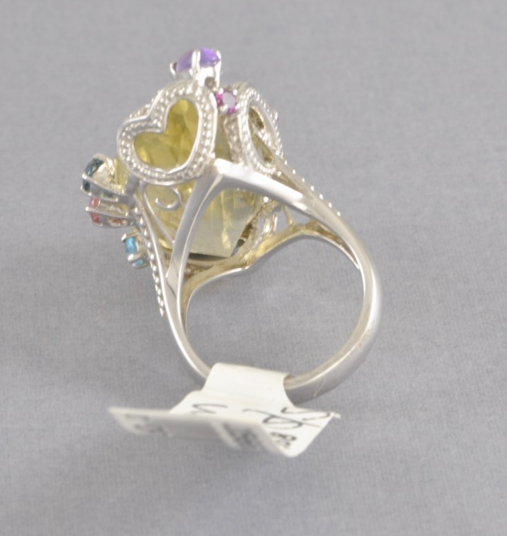 Sterling Bold 20.00 ct tw Multi-gemstone Ring – Size 6