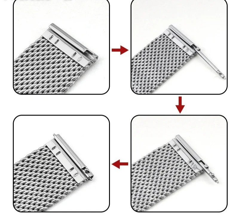 Stainless steel mesh watchband/Bracelet 18mm 20mm 22mm 24mm Woven Texture