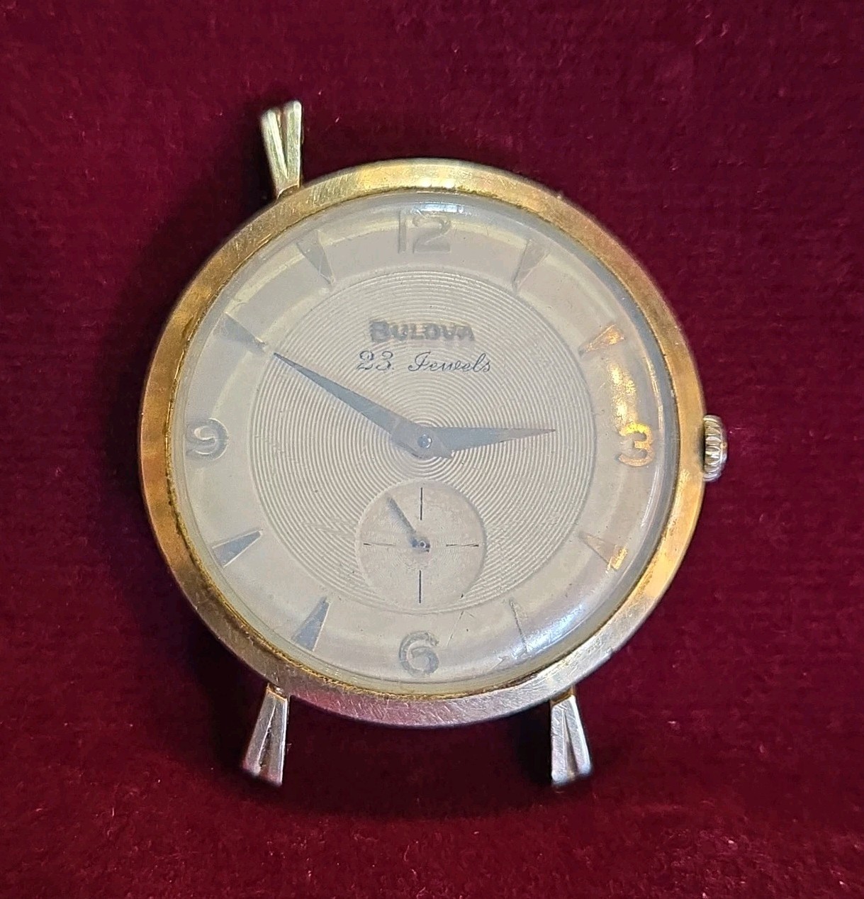Vintage Bulova Wrist Watch Men 10K Gold Plated 23 Jewels Manual Wind up *Working