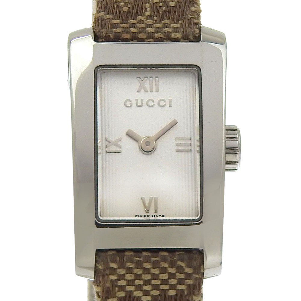 GUCCI GUCCI 8600L Watch SS Quartz Analog Ladies Silver Dial I130325031 Used