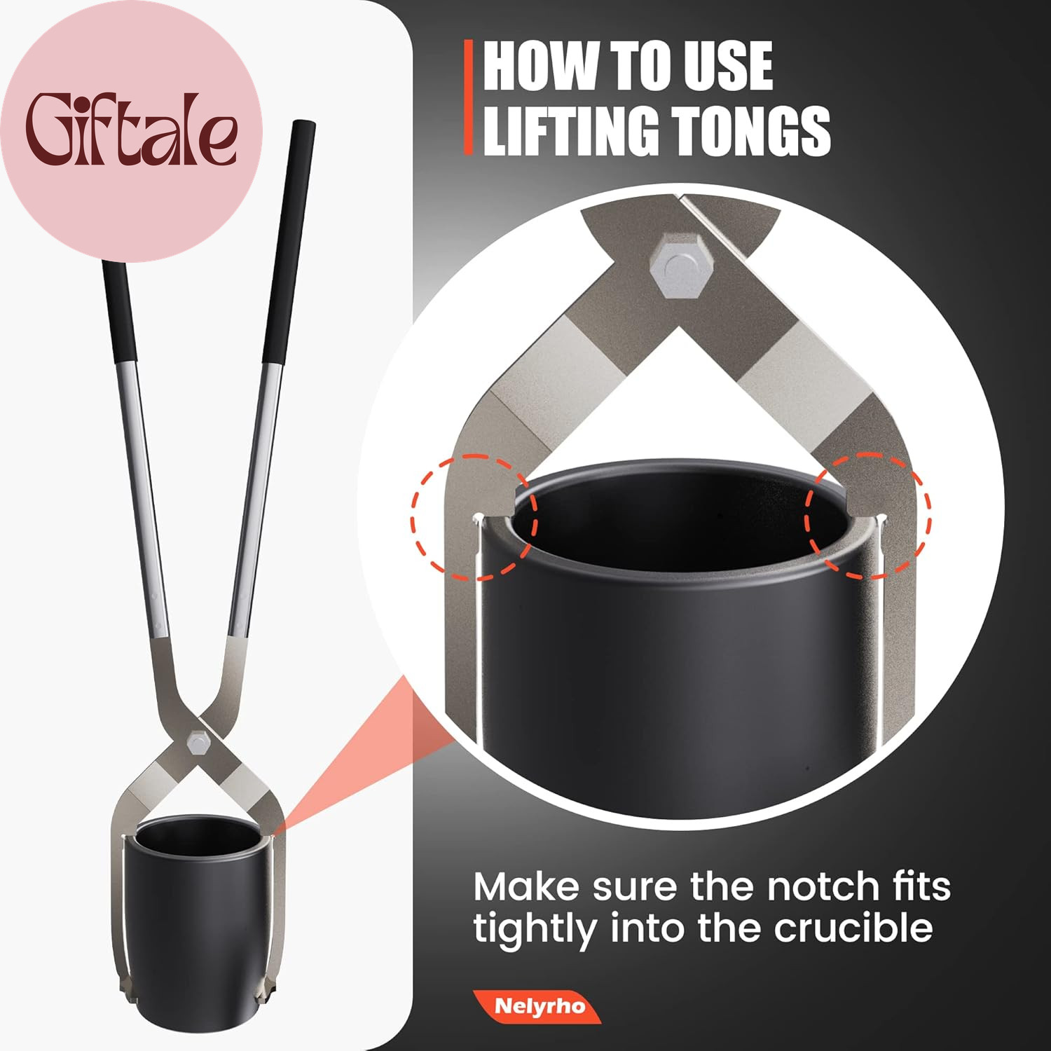 #10 (26Lbs-12Kg) Crucible Tongs Set with Lifting Tongs, Pouring Tongs and 2 Grap