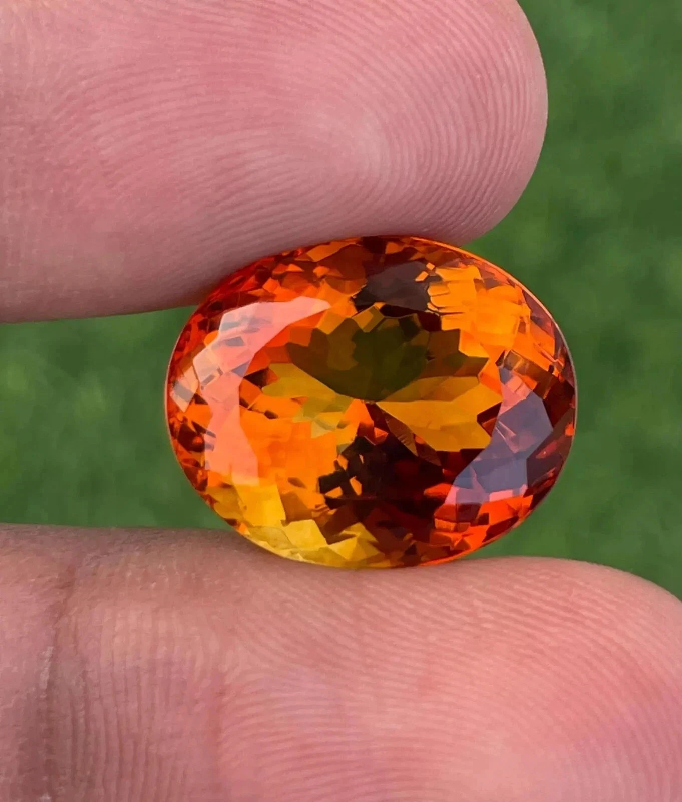 Flawless 10.55 CT Natural Ceylon Orange Sapphire Loose Oval Certified Gemstone