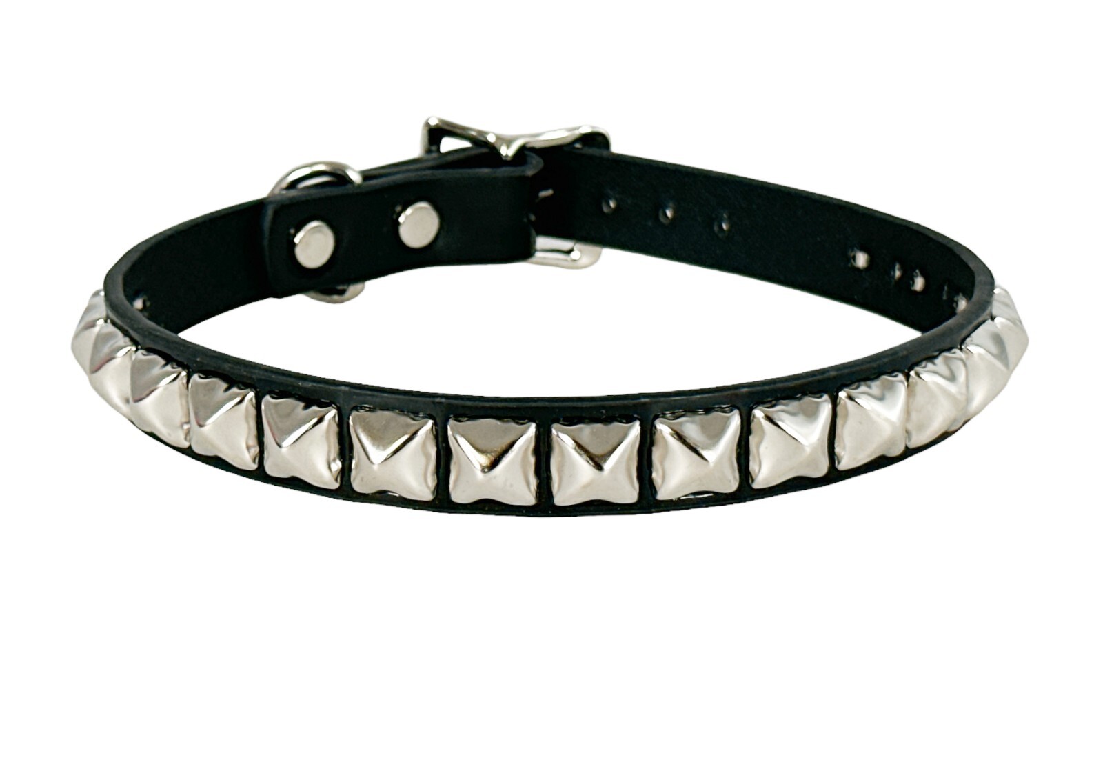 Studded Punk Collar Gothic Classic Choker Genuine Leather Usa Made 70’s Style