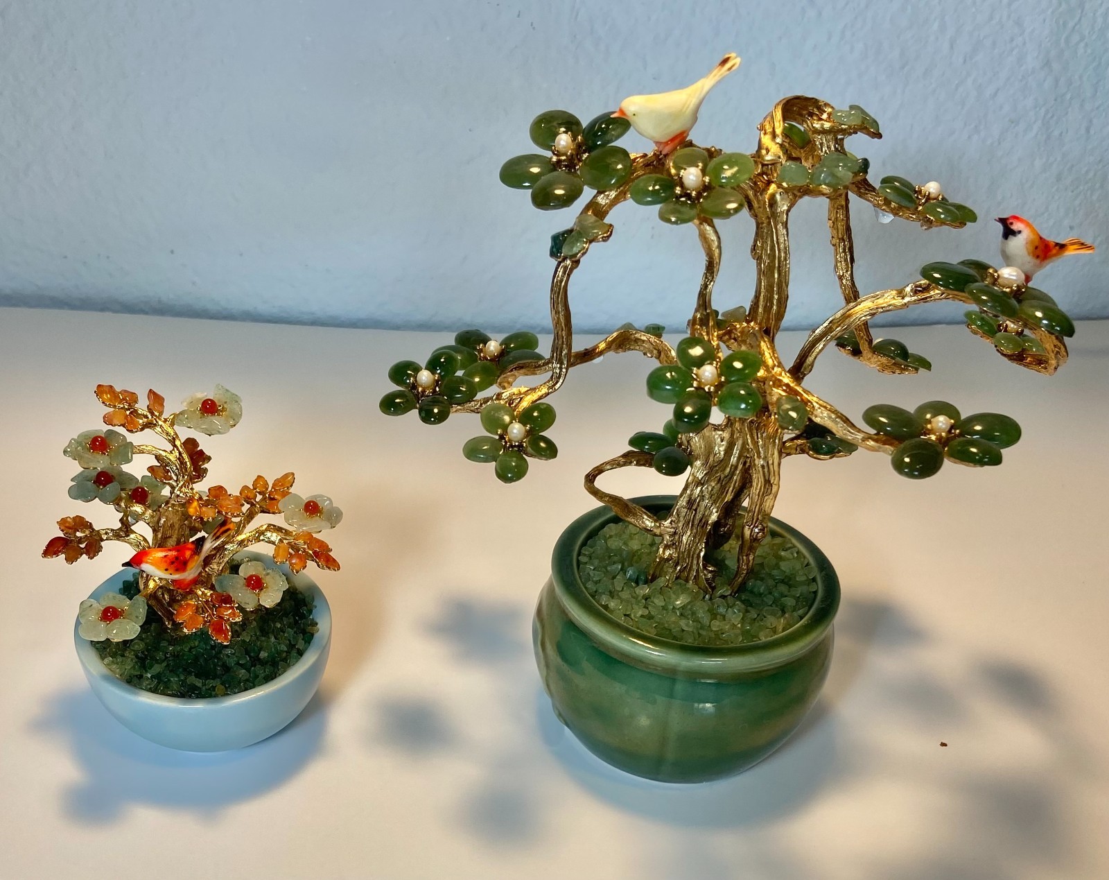 AUTHENTIC SWOBODA GEM TREE ~ AVENTURINE, CARNELIAN, BIRD ON TREE ~ STUNNING!