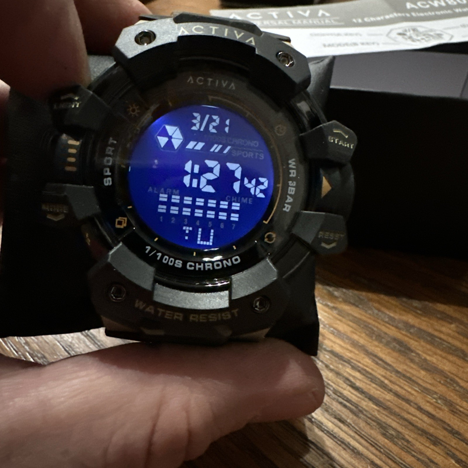 Activa Armour X Invicta Men’s 50mm Camo Rubber Digital Watch ACW8050MC-001