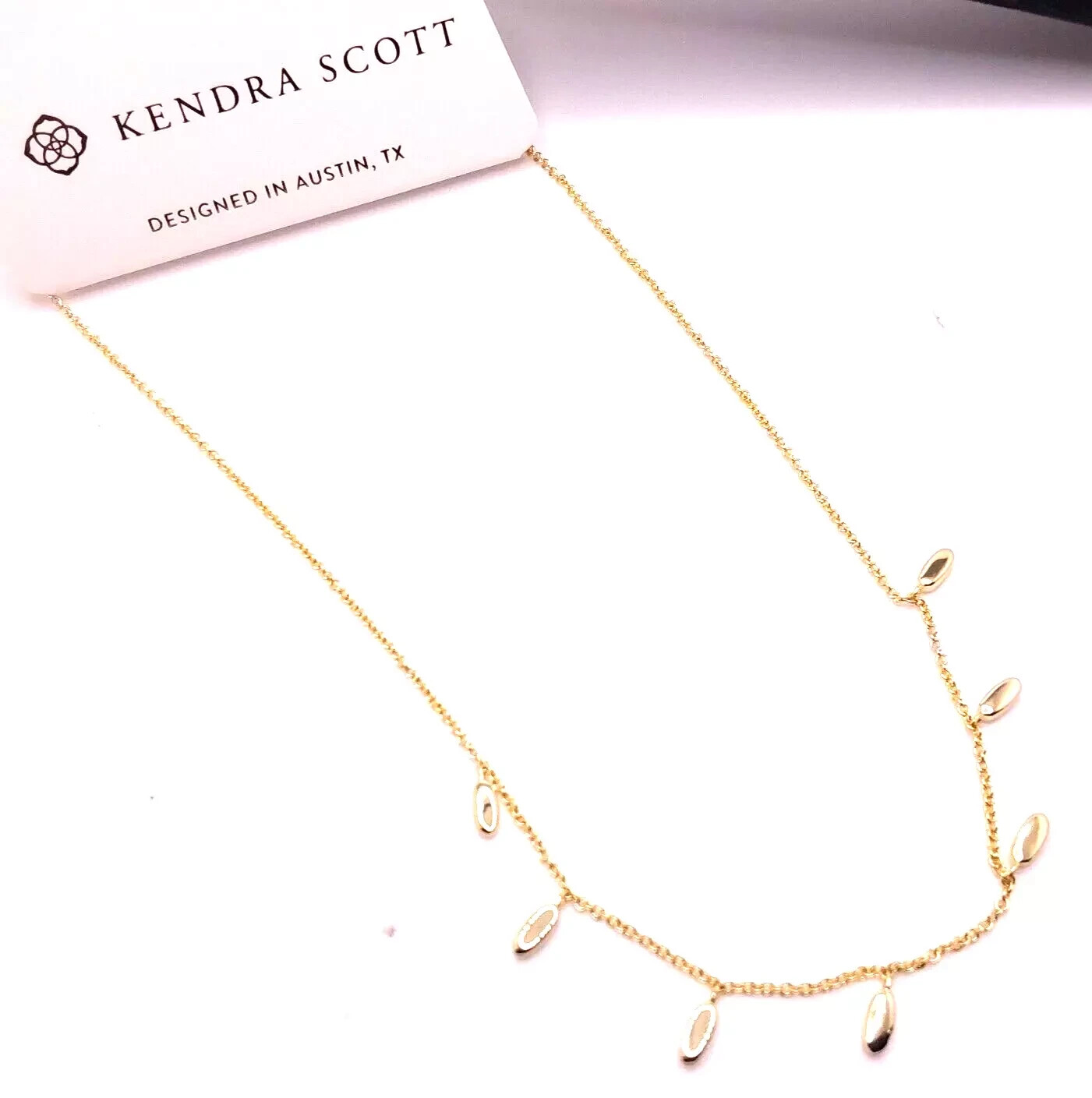 Kendra Scott Jaimee 14k Gold over Brass Delicate Dangle Charm Strand Necklace