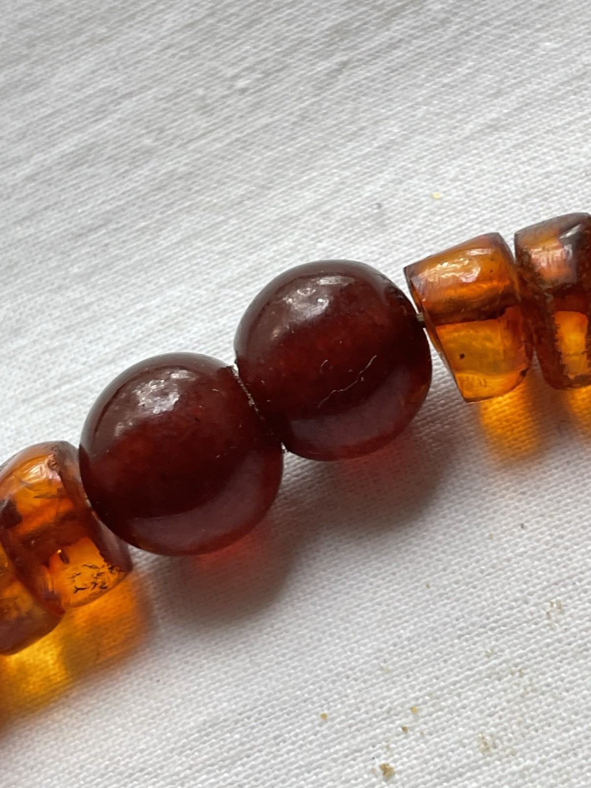 Genuine Ukrainian old amber necklace 19 century 103 grams BIG BEADS 10-20mm