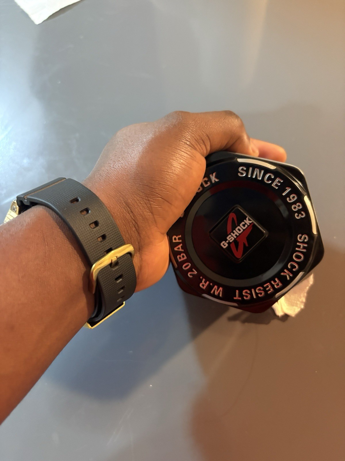 G-Shock Gold & Black Watch ⌚️