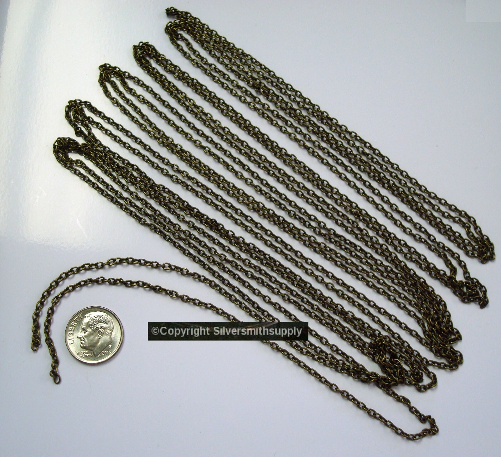 Jewelry Making beading chain 12′ 3x2mm Ant bronze plated cable oval link CH053C