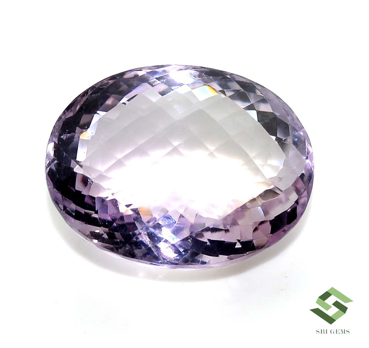Certified Natural Pink Amethyst Oval Checker Cut 31×24 mm 80.85 CTS Loose Gems