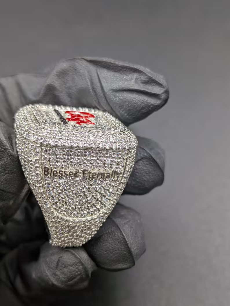 5TCW Round Lab Created Diamond Custom Name Personalized Ring 925 Sterling SIlver