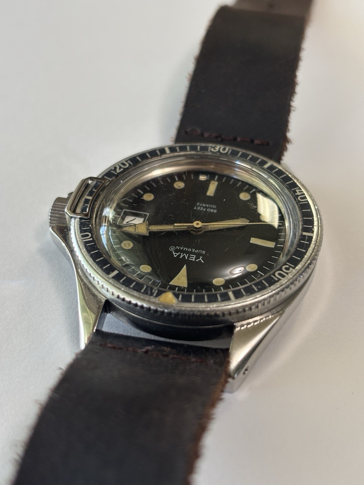 Vintage Yema Superman — Quartz — A+ Condition — Lovely Patina