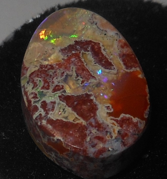 7.10Ct. Mexican Fire Opal Cabochon 15.8×11.4×5.9mm Earth-Mined Gemstone