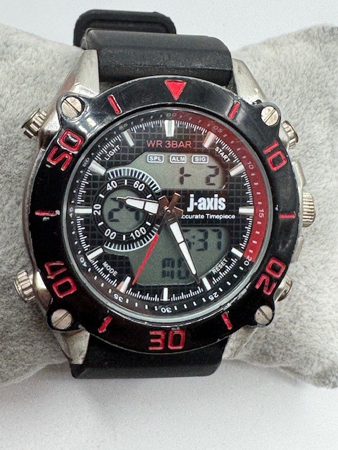Men’s J-AXIS BG1046 Ana+Digi Quartz Sport Watch New Battery