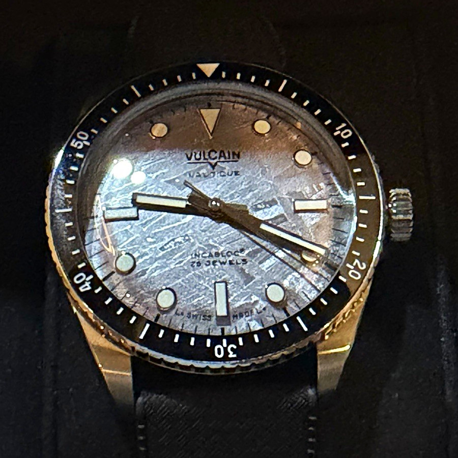 Vulcain Nautique Automatic 38mm meteorite Bezel Rubber Strap limited edition