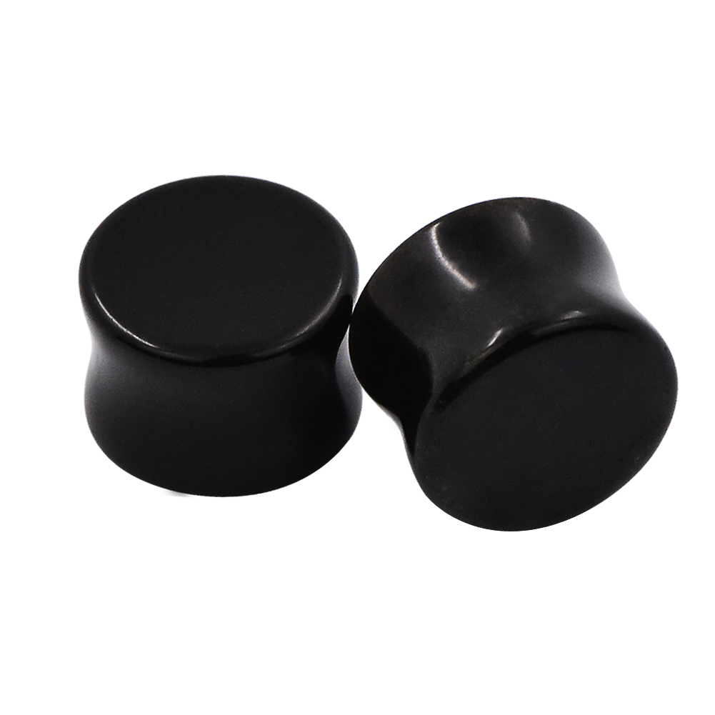 PAIR Ear Flesh Tunnels Plugs Saddle Double Flare Gauges Body Piercing Earrings