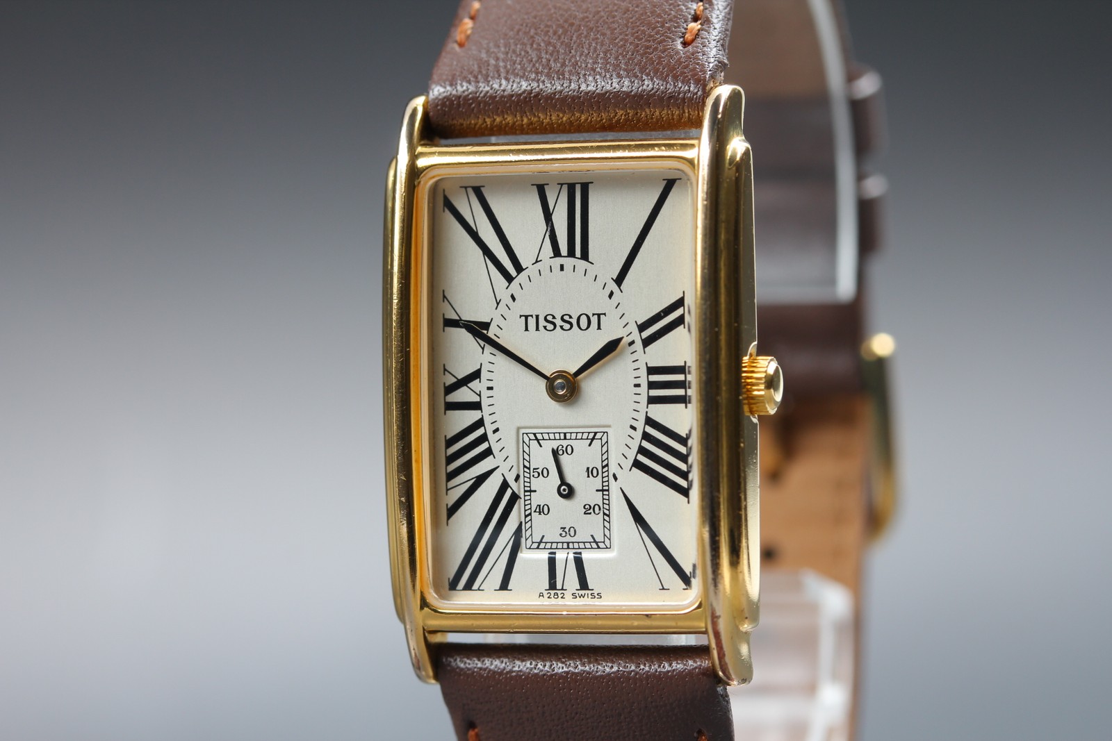 [Near MINT] Tissot Heritage A282K Small Second 24mm Gold Dial Qz Men’s Watch