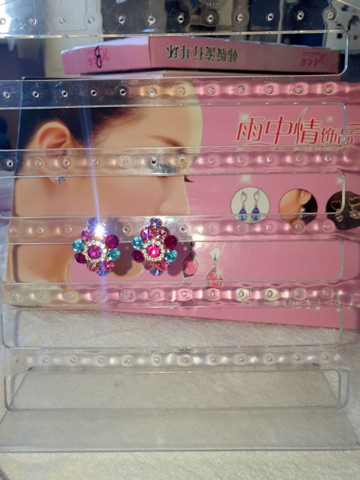Joblot 18 Pairs Mixed Design Sparkly Diamante stud Earrings-NEW Wholesale lot A