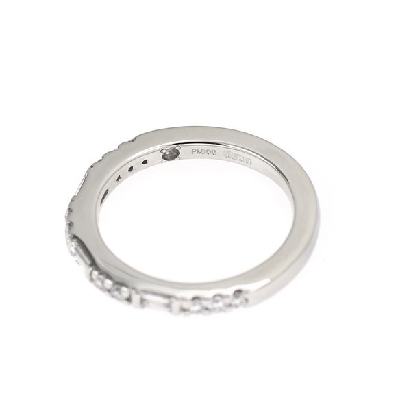 Orecchio Pt900 Diamond Ring 0.27ct Half Eternity Pink – Auth free shipping from