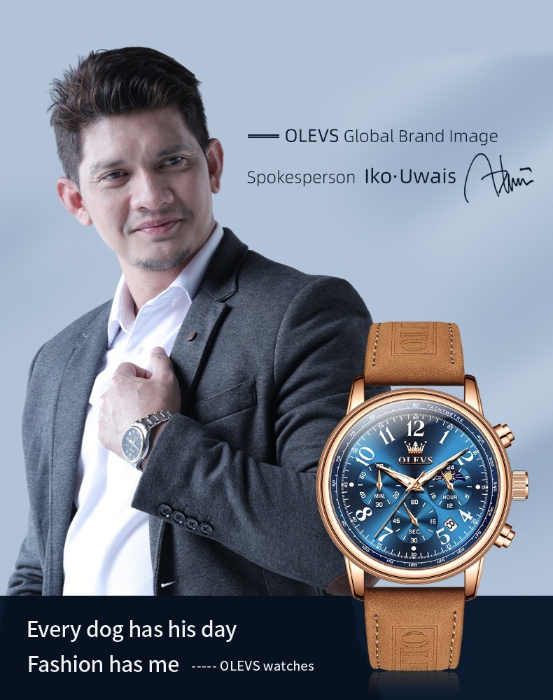 OLEVS 2912 Luminous 3ATM Waterproof Male New Year Present Leisure Quartz Watch