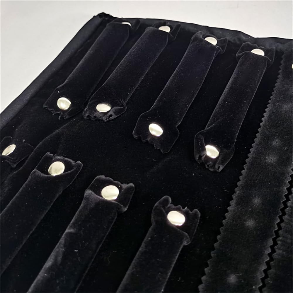 Velvet Travel Jewelry Case Roll Bag Organizer for Necklace Bracelet Earrings …