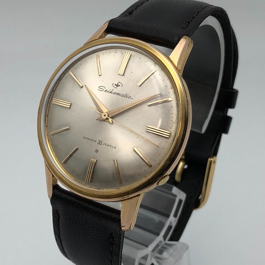 Vintage 1963 SEIKO Seikomatic 30J GOLD FILLED J14074DE Automatic Japan #2627