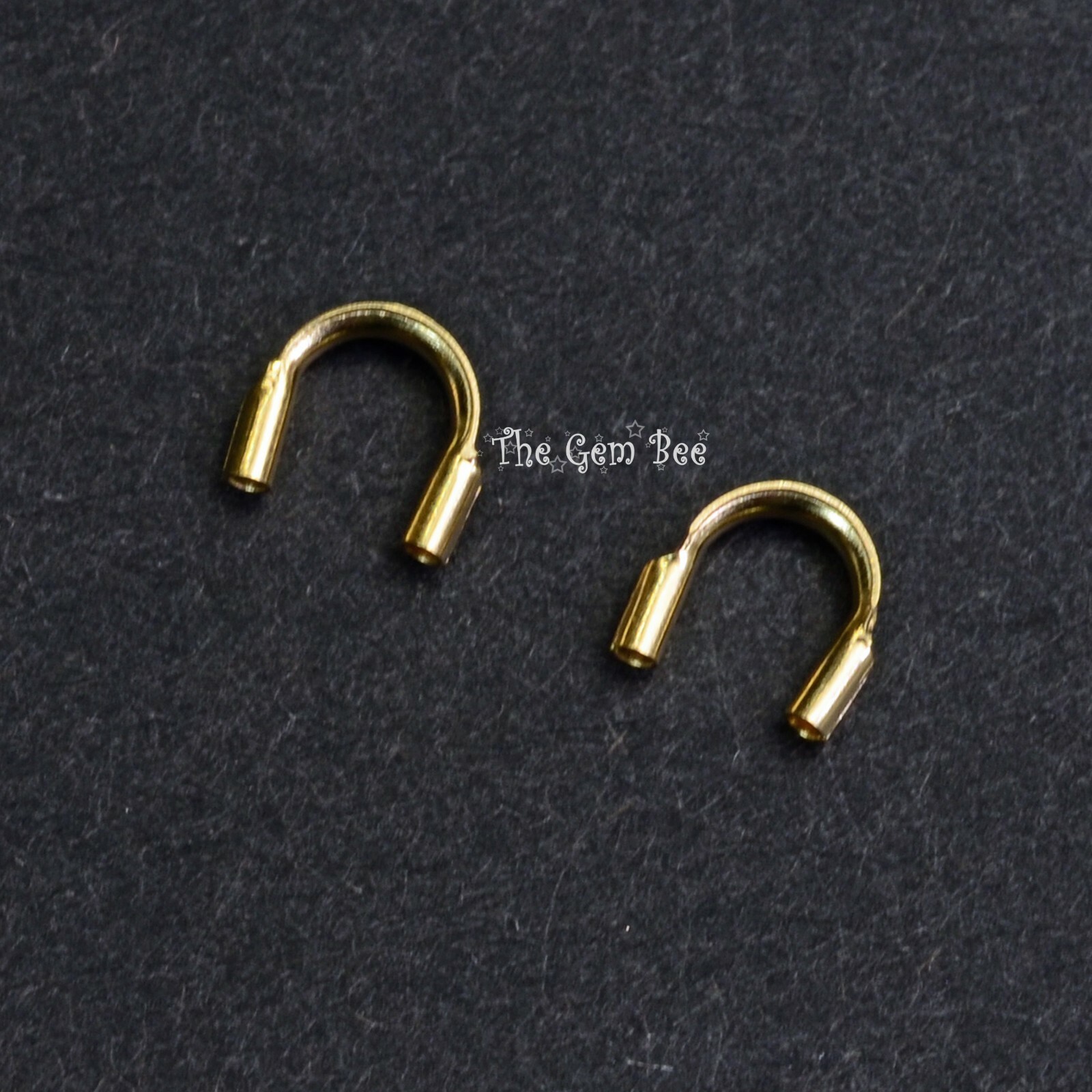 14K Solid Yellow Gold Wire Guard Cord Cover Protector Stringing Finding 0.6mm