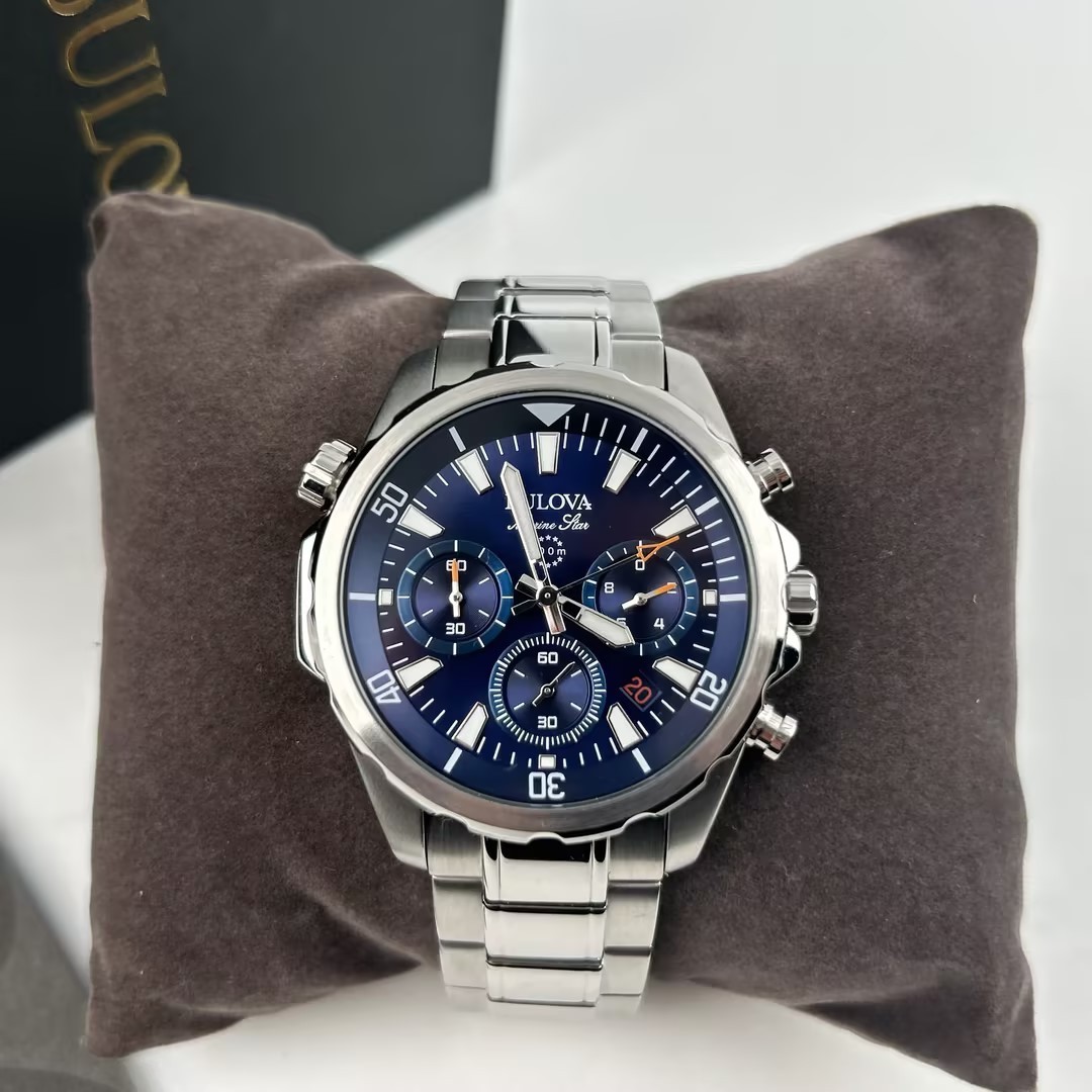 Bulova 96B256 Marine Star Blue Dial Men’s Chronograph Quartz Watch Stainless