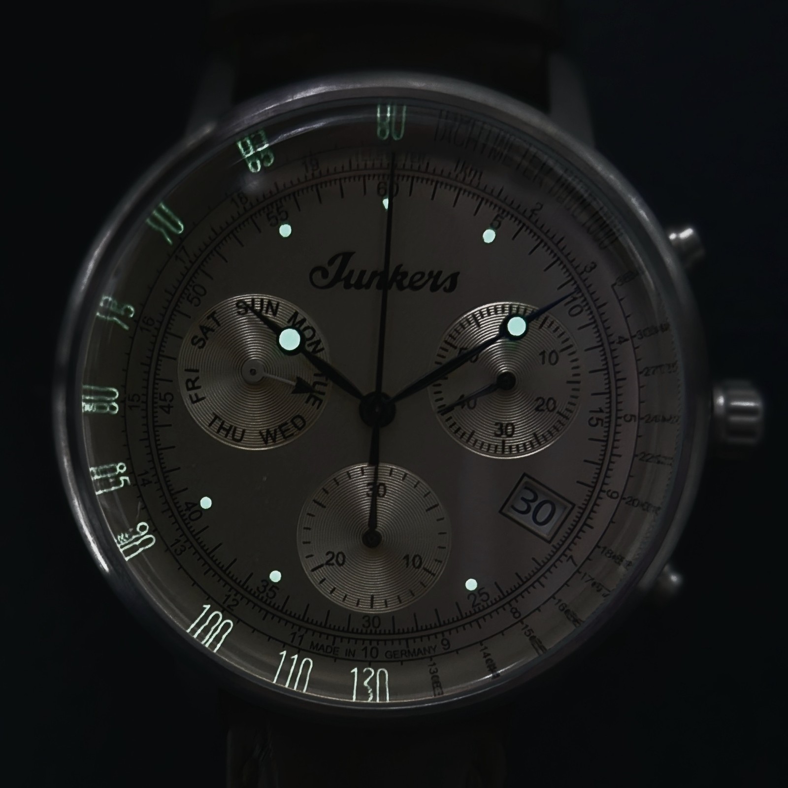 Junkers Men’s Watch Graf zu Castell 9.69.01.05 Sapphire Glass, Leather Strap