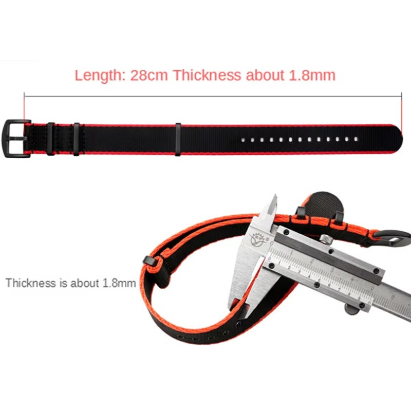 Military Nylon Watch Strap 20mm 22mm Band for Omega Diver 300M Seiko Casio Rolex