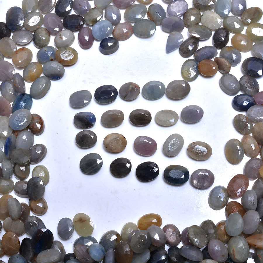 32 Pcs NATURAL SAPPHIRE AFRICAN 12MM-14MM UNHEATED/UNTREATED RING SIZE GEMSTONES