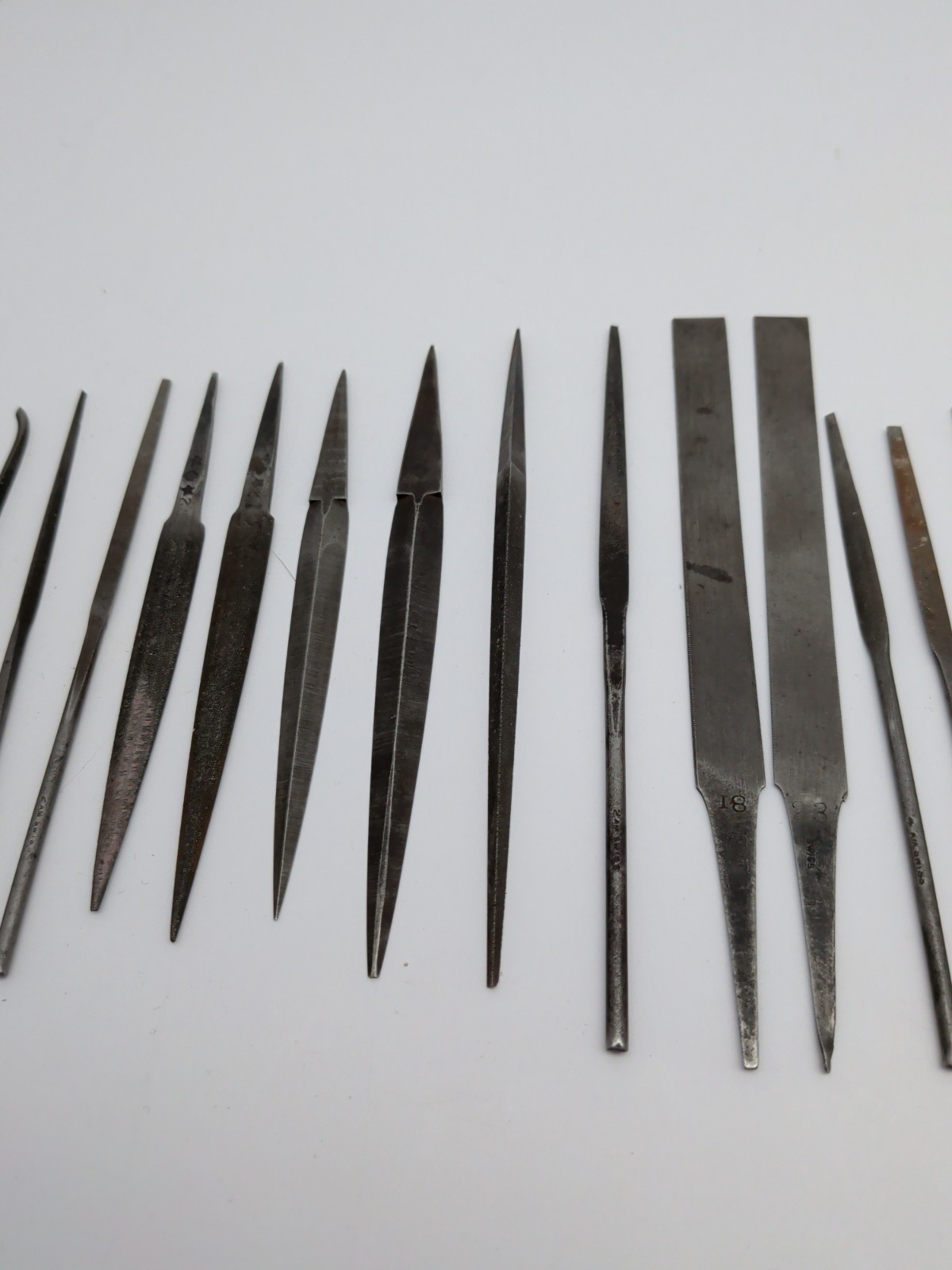 LOT OF 32: Vintage Jewelry Jeweler Watchmaker Precision METAL FILES ALL AM SWISS