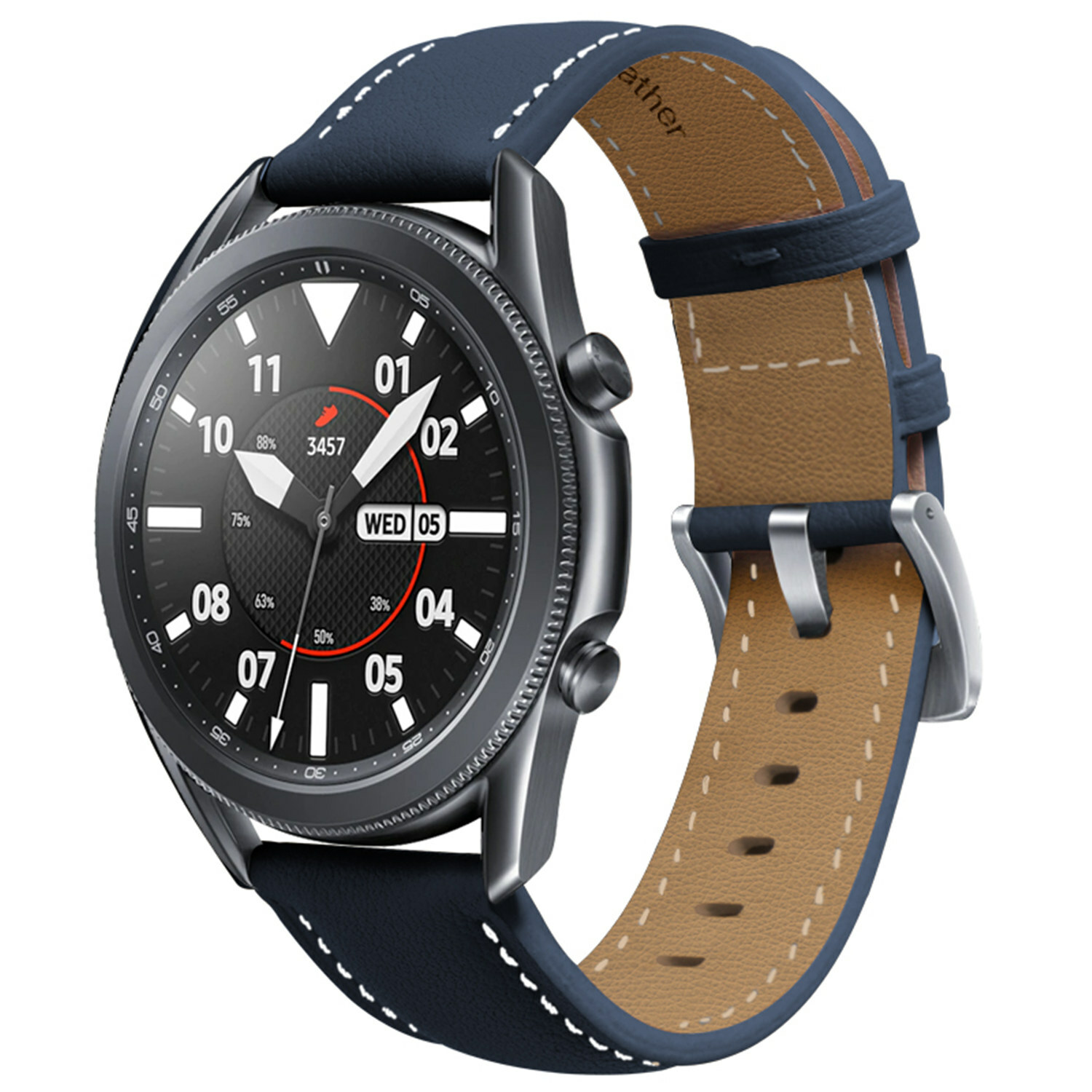 Stitching Leather Band for Samsung Galaxy Watch 3 41mm 45mm Bracelet Watch Strap