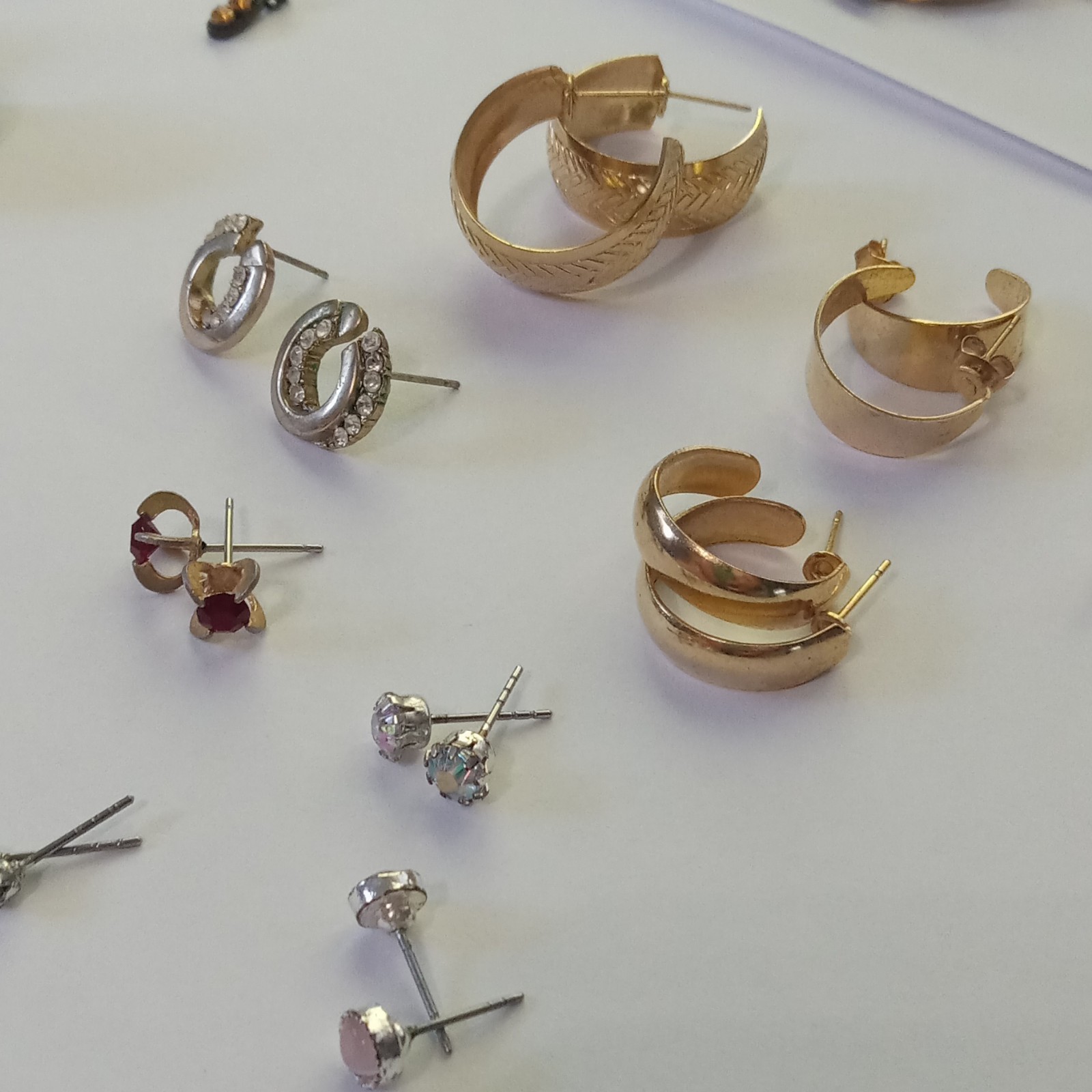 Vintage lot Of Jewelry Mixed Rings Earrings Bracelets CuffLinks Pins and more