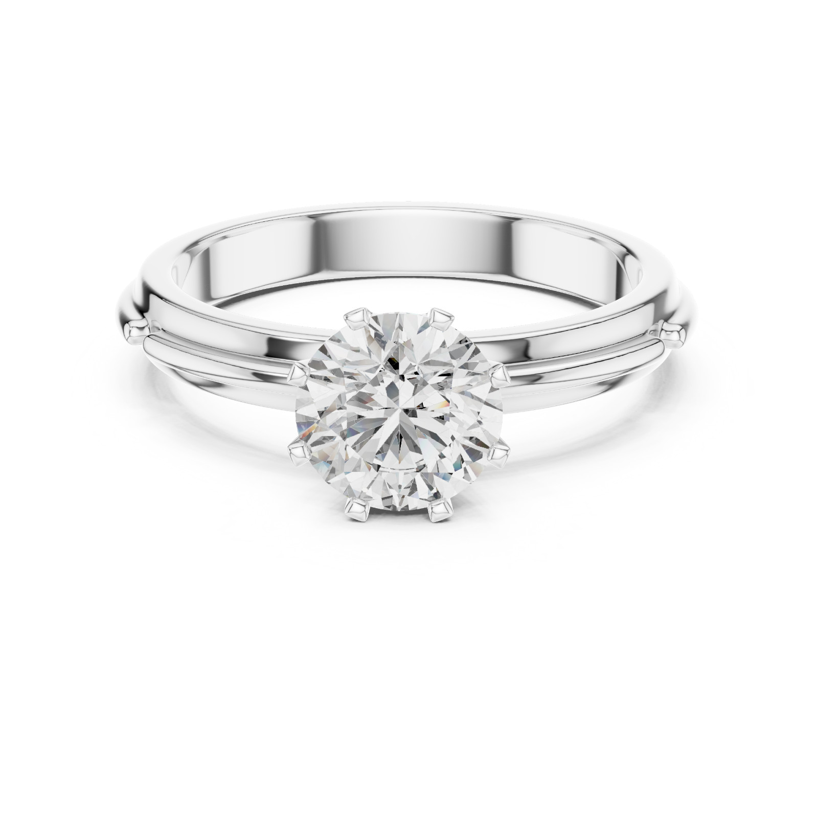 1 Ct Lab Grown Diamond IGI Certified Engagement Wedding Gold Ring 14 K F VVS