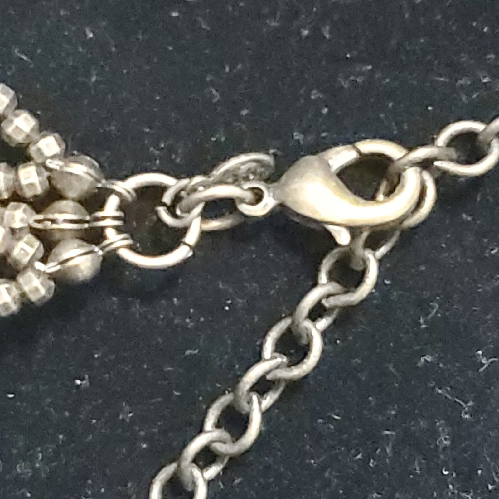 SWNA Liquid Silver 5 strand STYLE Southwest Faux Turquoise Beaded Necklace