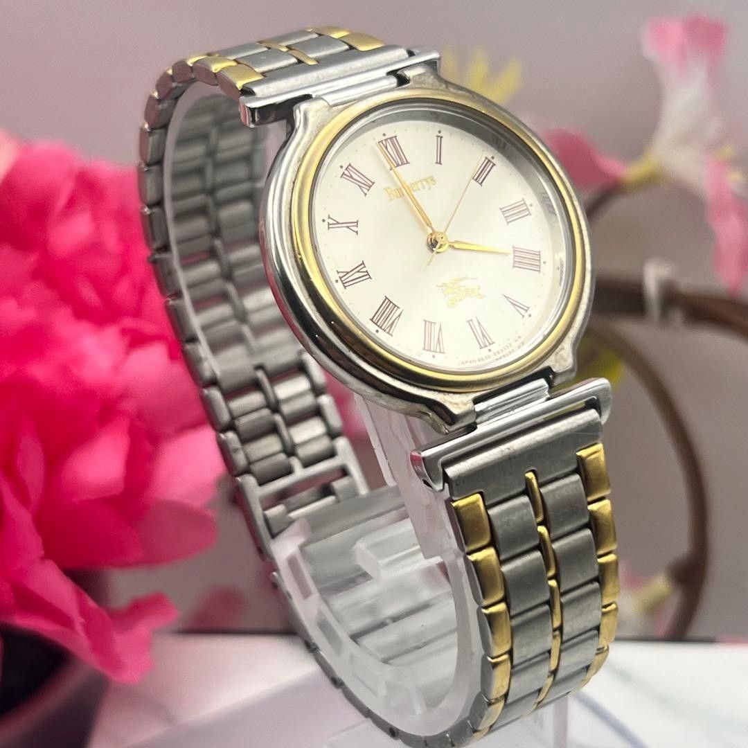 Rare Working Burberry Wristwatch Horse Logo Combination Color A 19