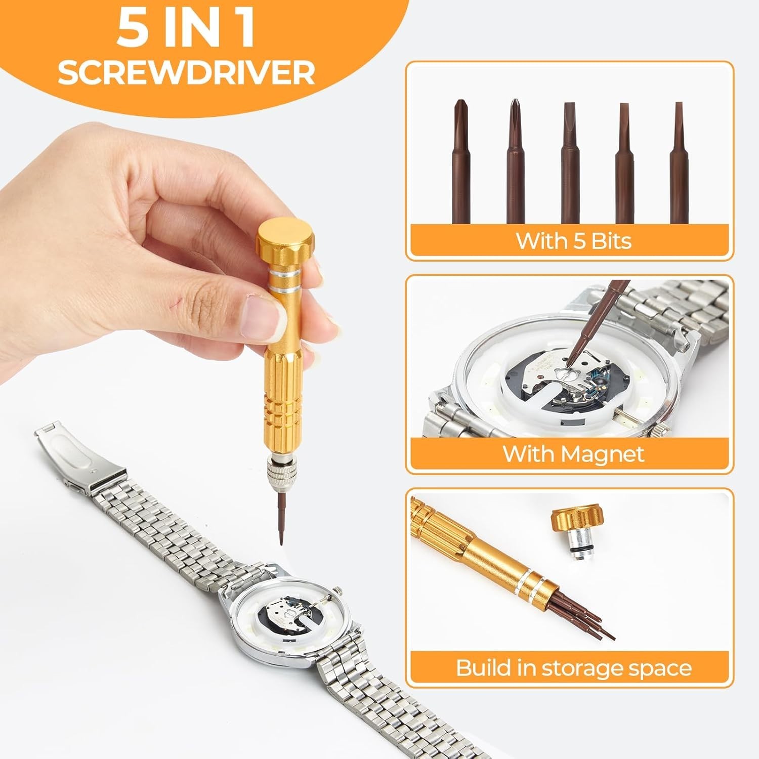 Professional Watch Case Opener and Repair Kit for All Types of Watches (88 Pcs)