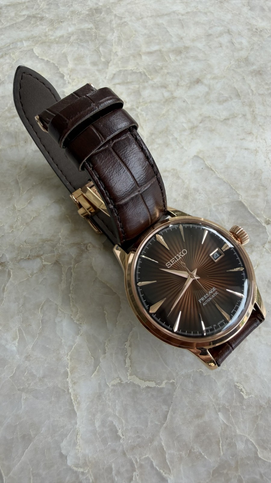Seiko Presage “Cocktail Time” SRPB46 “Manhattan” Pristine / Rose Gold Automatic