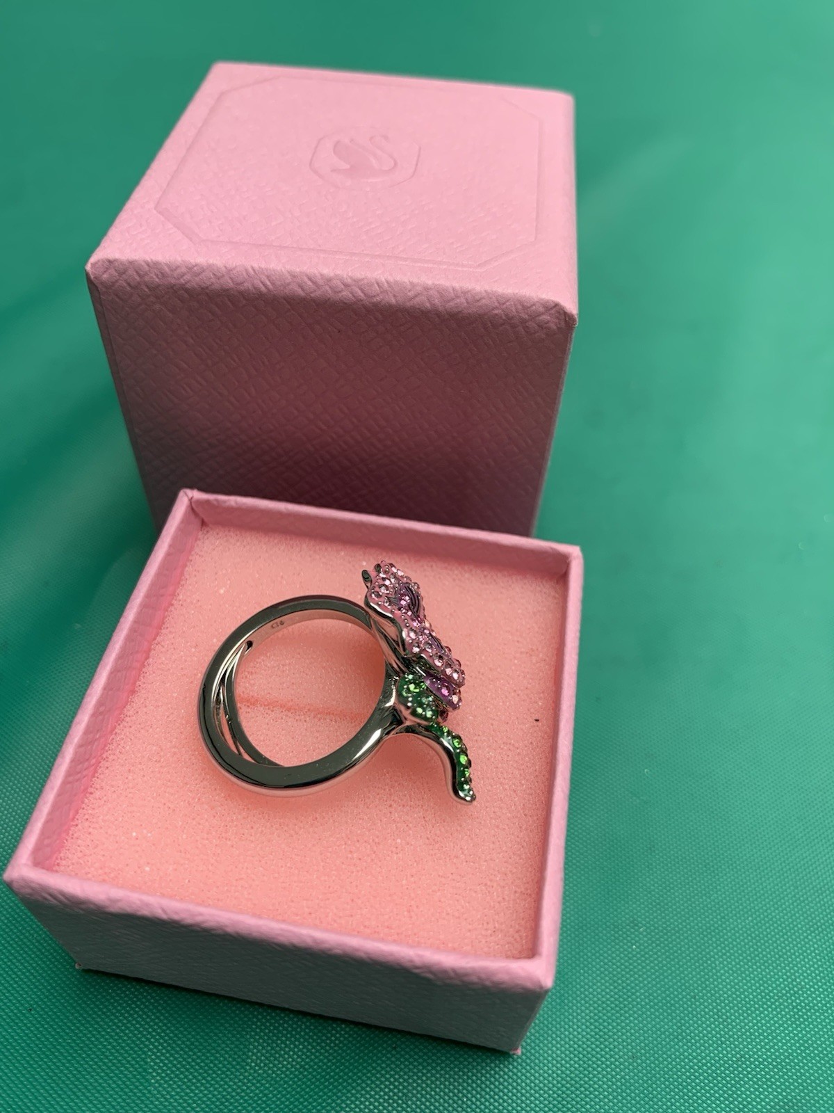 Swarovski Alice Wonderland Flower 50-55 adjustable ring brand new + Gift bag💕❤️