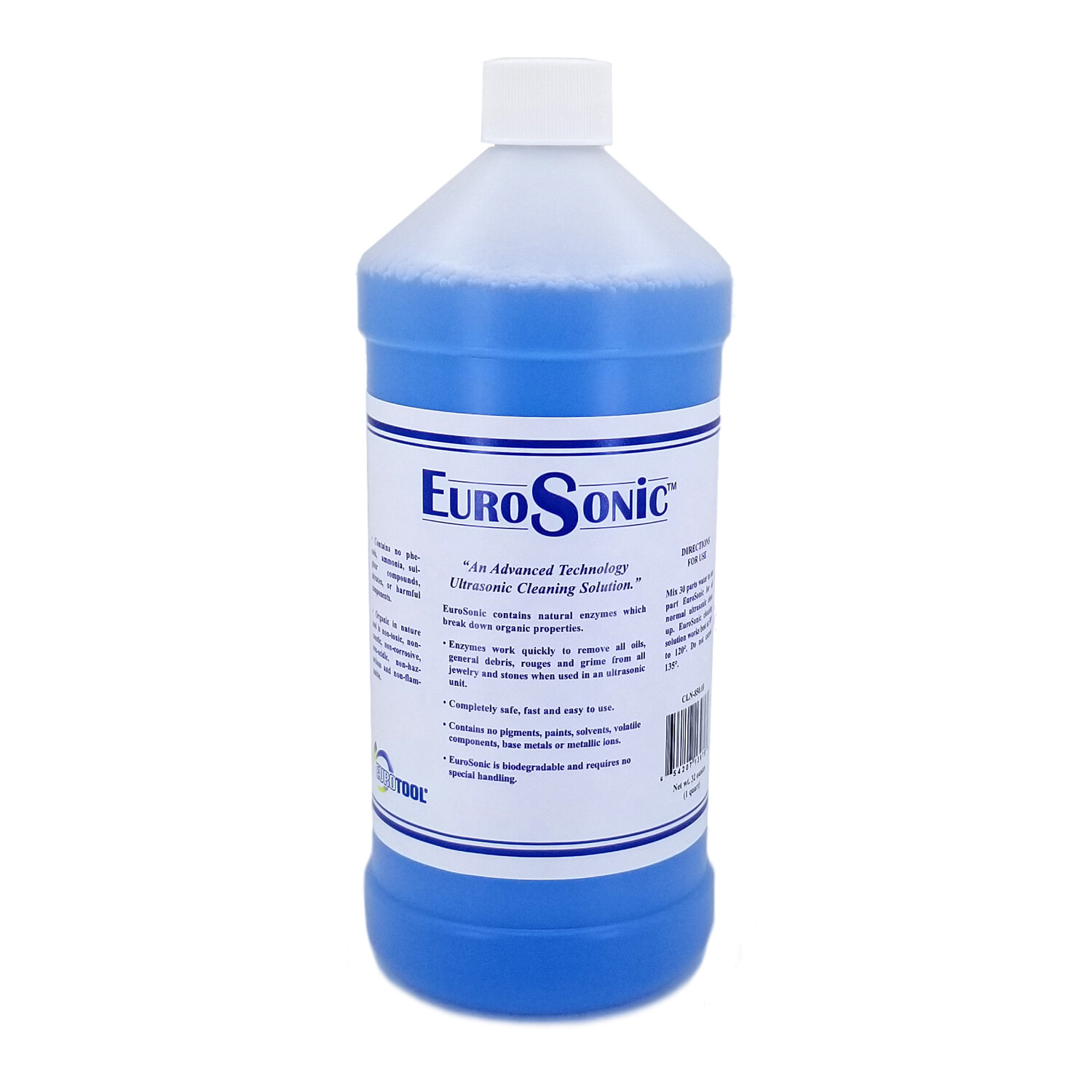 Eurosonic Cleaning Solution – 1 Quart Ultrasonic Solution Jewelry Cleaner