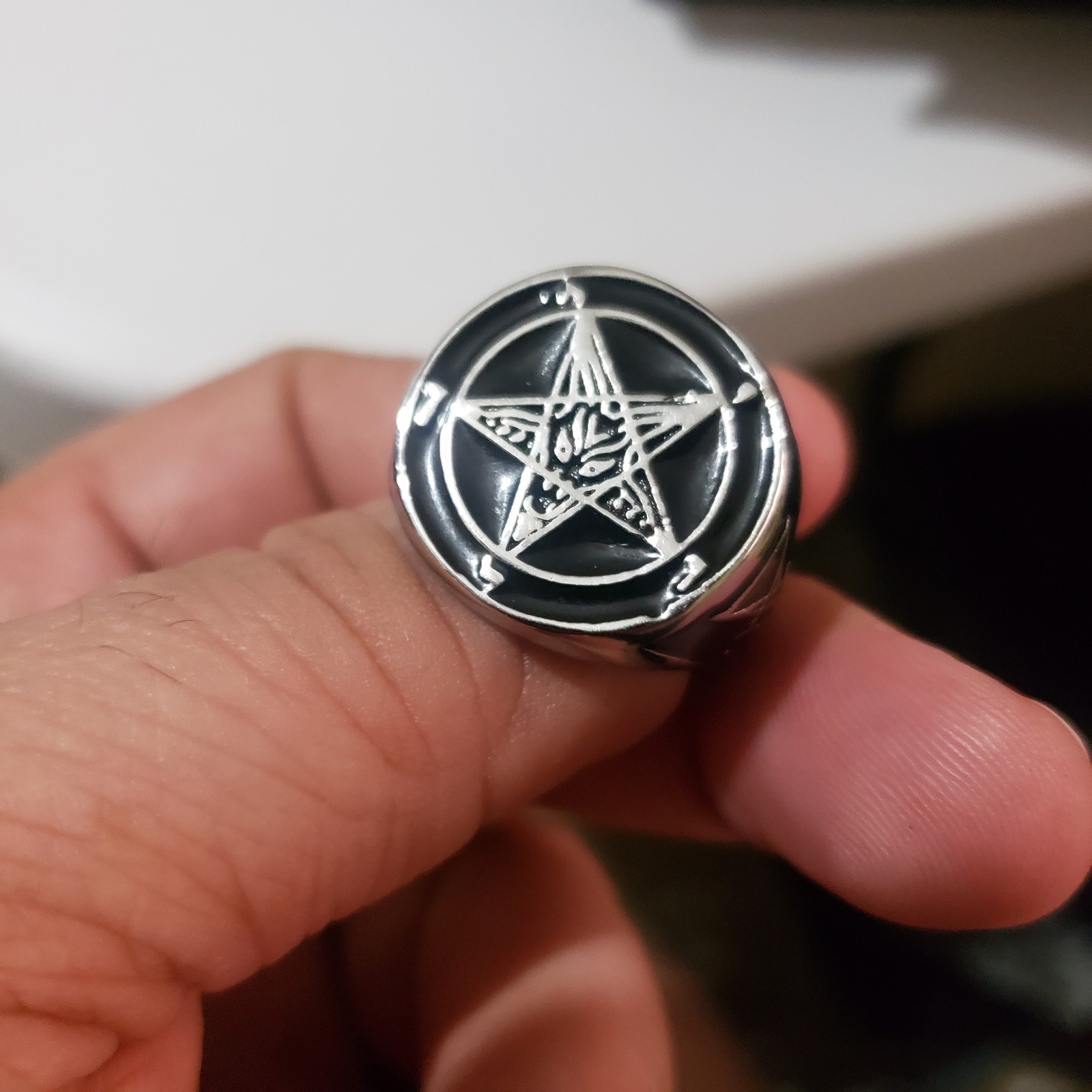 Sigil of Baphomet Ring Church of Satan goth punk occult alternative satanism