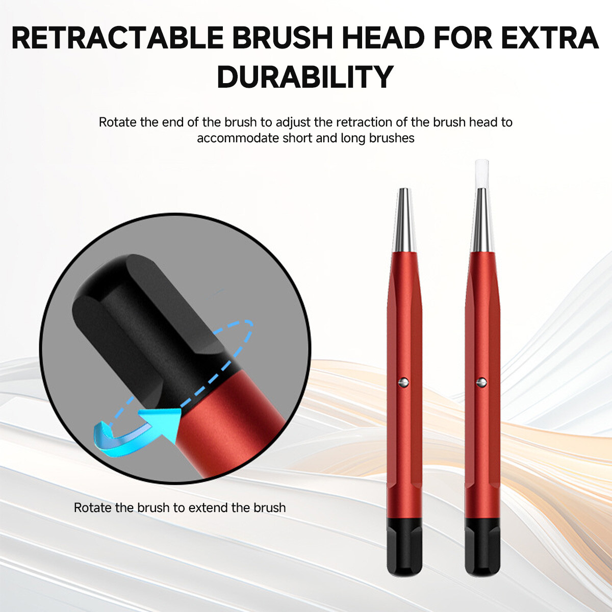 Watch Clean Rust Removal Brush Pen,Glass Fiber Brush Watch Parts Polishing Tool