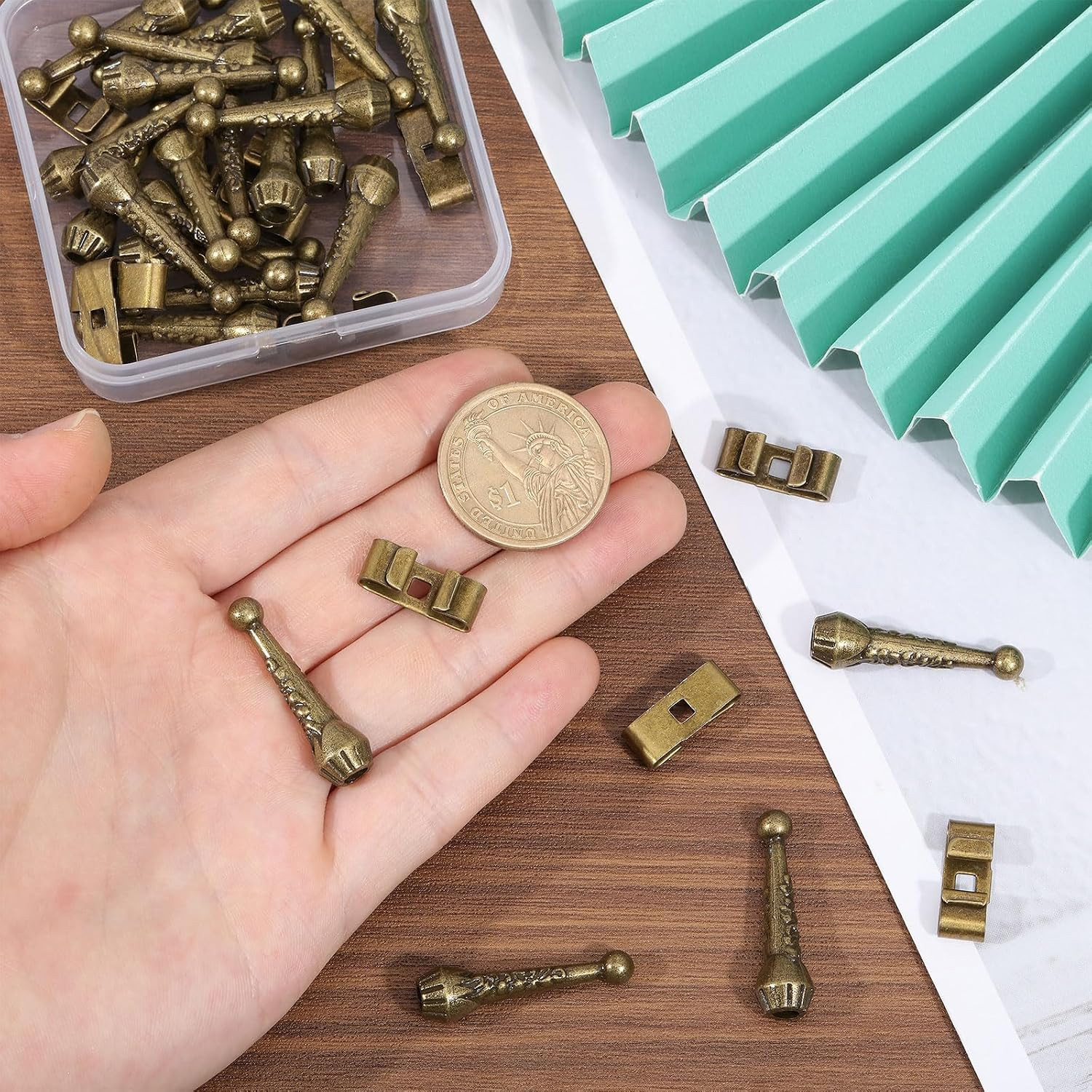 36Pcs Bolo Tie Findings Kit with 24Pcs Bolo Tie Tips Replacement End Caps and 12