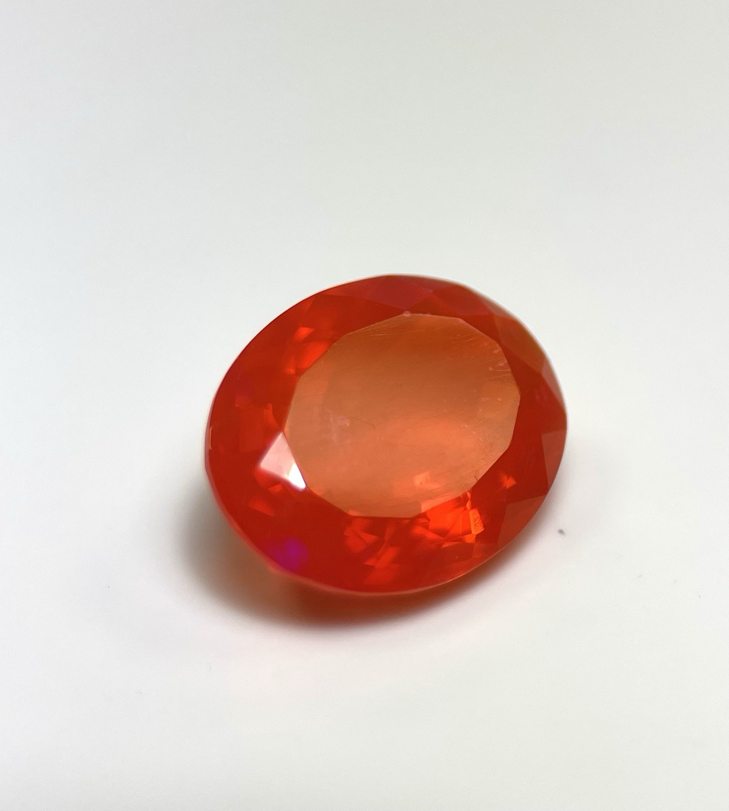 Natural Ethiopian Fire Opal Oval Orange With Play Of Color 7.03ct.